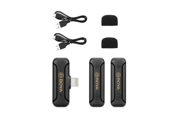 معرفی میکروفون یقه ای بی سیم بویا BOYA BY-WM3T2-D2 with Lightning for IOS Mobile