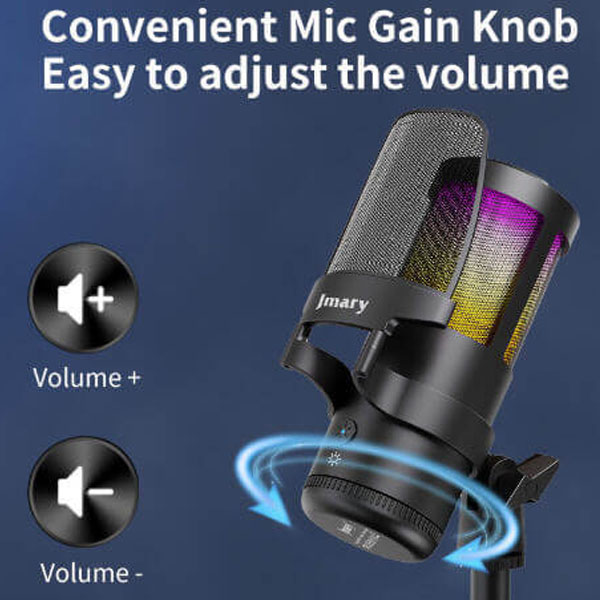 میکروفون رومیزی  جی ماری مدل Jmary MC-PW13 با نورپردازی RGB