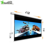 پرده نمایش برقی پروژکتور اسکوپ ۳ در ۴ متر Electric Screen